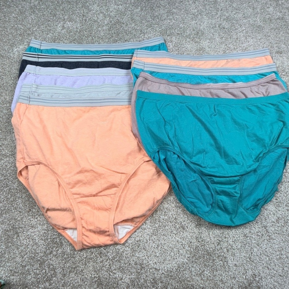 Womens Underwear 9 Piece Bundle Multi Pack Fruit of the Loom Just My Size Size 9